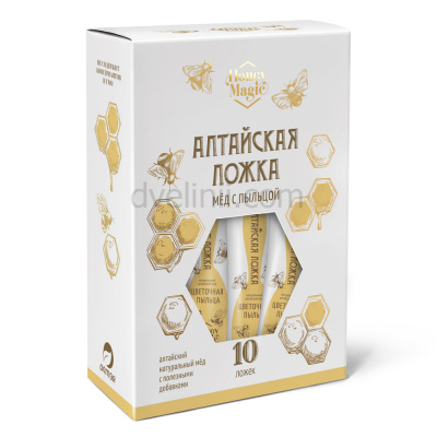 Алтайская ложка «Мёд с цветочной пыльцой» Honey Magic 